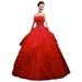 Plus Size Strapless Evening Gown Korean Style Puffy Skirt Floor Length Slim Fit Maternity Wedding Dress For Photo Studio_ecoleips.com
