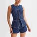 Women's Clothing Spring And Summer Fashion Casual Sleeveless High Waist Denim Suit_ecoleips.com