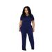 Women's Color Block Ribbed Knit Crop Top And Wide-Leg Pants Two-Piece Set Summer Trendy Oversized Loungewear_ecoleips.com