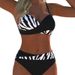 Women's Two Piece Crossover Bikini Set Swimsuit Fashion Trend Summer 2026 New_ecoleips.com