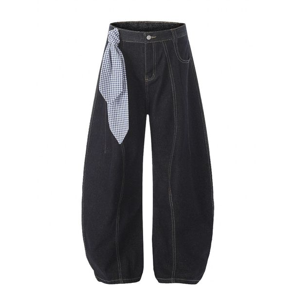 Women's American Retro Boyfriend Style Jeans Loose Fitting Wide Leg Pants Mid Waist Cotton Casual Spring 2026 Style_ecoleips.com