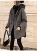 Chic Checkered Hooded Wool Coat For Women – Oversized Longline Trench Coat With Pockets In Classic Houndstooth Pattern_ecoleips.com