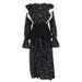 2026 New European And American Women's Fashion French Design Long-Sleeve With Detachable Waist Belt Casual Floral Long_ecoleips.com