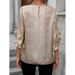 Women's Clothing Summer Loose Casual Round Neck Solid Color Lotus Leaf Sleeve Tops For Women_ecoleips.com