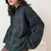 girl Autumn Winter Houndstooth New Christmas Thickened Wine Red Sweater For Women Retro Hong Kong High-end Lazy French Style_ecoleips.com