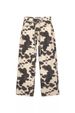 European American Cross-border Cow-print Washed Jeans For Men And Women, Distressed Vintage Loose Straight-leg Pants_ecoleips.com