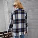2024 Autumn European And American Women's Long-Sleeve Turn-Down Collar Loose Plaid Woolen Shirt Jacket_ecoleips.com