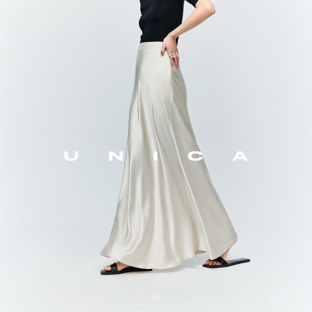 Luxury Acetate Mermaid Pencil Skirt – High-Waisted Slimming Mid-Length Tailored Skirt For Elegant Office & Evening Wear_ecoleips.com