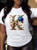 Printed T-shirts, Short-sleeved Round Neck Casual Tops, Spring And Summer Women's Clothing_ecoleips.com