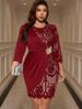 Plus Size Simple Elegant Lace Women's Dress_ecoleips.com