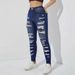 Women's Clothing Ripped Raw Edge High Elastic Women's Denim Skinny Pants_ecoleips.com