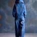Women's Casual Long Sleeved Jumpsuit With Large Pockets Denim Print American Style_ecoleips.com