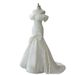 off the Shoulder Satin Mermaid Wedding Dress French Minimalist Style Elegant Gown with Train Super Fairy like Welcome Dress_ecoleips.com