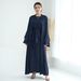 Verve Loriya2025 Fashion Trimmed Dubai Turkish Elegant Long Robe Two-Piece Set LR760_ecoleips.com