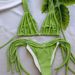 Women's Clothing Solid Color Multi String Sexy Backless Bikini Split Swimsuit Female_ecoleips.com