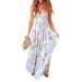 Summer New Arrival Women's Sleeveless Backless Elegant Suspender Dress Print_ecoleips.com