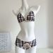 Verve New Jennie Same American Style Hot Girl Bikini Plaid Small Chest Beach Vacation Sexy Swimsuit For Women_ecoleips.com