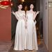 Champagne Colored Bridesmaid Dress for Women High Quality Satin Wedding Party Wear Perfect for Petite Women And Everyday Use_ecoleips.com
