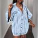 Women's Sleeveless Shawl Denim Jacket Loose Fit European And American Street Fashion in Stock Various Sizes_ecoleips.com