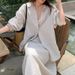 Wholesale Of Two-Piece Fashion And Casual Suits, Women's Lapel Loose Long-Sleeved Shirts, Versatile For Spring And Autum_ecoleips.com