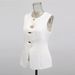 Kk Small Niche Design, Irregular Vest, New Fashionable Round Neck Button Decoration, Slim Fit And Slimming Vest For Women_ecoleips.com