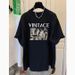 European Style Women's Oversized T-Shirt Short Sleeve Longline round Neck Casual Top American Vintage Inspired Streetwear_ecoleips.com