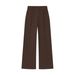 Elegant Crepe Blouse & Wide-Leg Pants Set - Polyester Two-Piece Outfit With Bow Accent For Women (Xs/S/M/L, Top & Bottom)_ecoleips.com