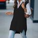 Plus Size V-Neck Knit Vest For Women – Stretchable Polyester Casual Tank Top (XL-5XL) – Black/Burgundy/Army Green/Peacock Blue/Navy_ecoleips.com