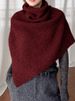 K High Neck Knitted Scarf For Women With A Sense Of Luxury, Layered With Split Ends, Headband And Neck Cover, Shawl And Cape Scarf_ecoleips.com