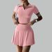 Best-selling Summer Sports Outdoor Two-piece Set Of Yoga Clothes For Women, Sports Golf Tennis Short Skirt Set_ecoleips.com