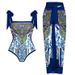 Women's Clothing One Piece Conservative Belly Covering Slimming Holiday Beach Hot Spring Swimsuit Retro One Piece Bikini_ecoleips.com