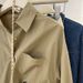 Women's Polo Collar Long Sleeve Shirt Korean Style Solid Color mid Length Sun Protection Loose Versatile Top for Spring/Autumn_ecoleips.com