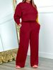 Women's Clothing Autumn New Long Sleeved Round Neck Sweatshirt Elastic Waist Trousers Casual Fashion Two Piece Suit_ecoleips.com