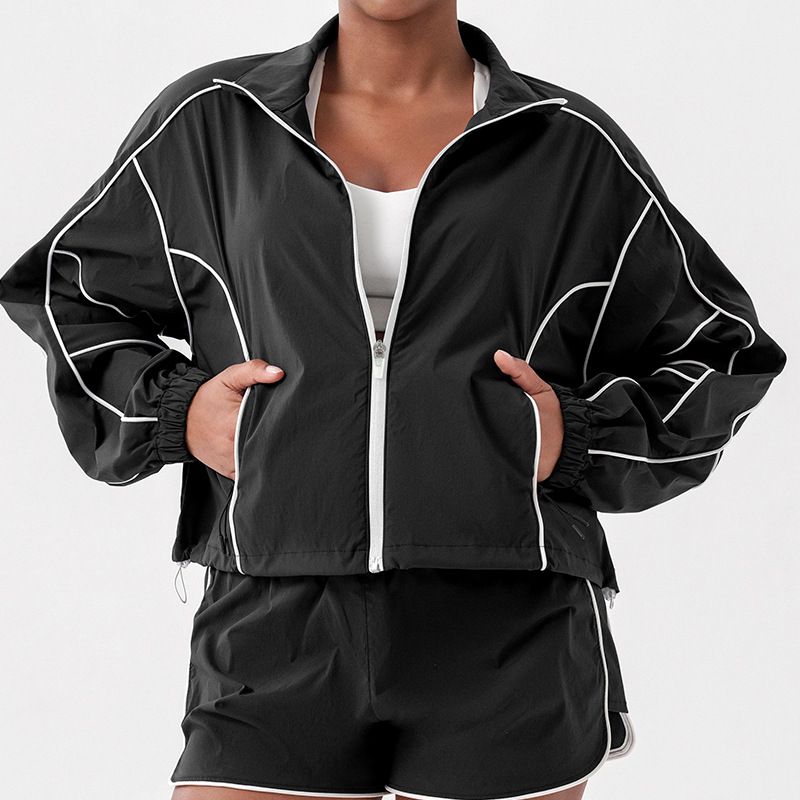 Women's Quick Drying Tennis Jacket Long Sleeved Running T-Shirt Sports Top Outdoor Badminton Slimming Fitness Wear_ecoleips.com