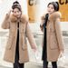 Women's Clothing Women's Detachable Hooded Parka Coat With Fleece Lining, Warm Winter Jacket, Long Loose Fit, Zipper Closure, Multiple Pockets_ecoleips.com