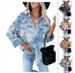 Women's Clothing Corduroy Shirt Jacket For Women – Digital Print Batwing Sleeve Overshirt (5 Colors, 5 Sizes)_ecoleips.com