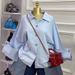 Women's Relaxed Fit Blue Long Sleeve Shirt - Elegant Collar Top, Breathable & Stylish For Autumn & Spring_ecoleips.com