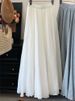 K Pleated Midi Skirt For Women, With A Relaxed And Relaxed A-line Umbrella Skirt And Long Skirt_ecoleips.com