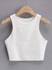 2024 Summer Fashion Women Sexy Slim Tops O-neck Sleeveless Double Nylon Ladies Good Quality Tank Tops 6 Colors_ecoleips.com