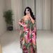 Women's Clothing Printed Kaftan Robe Evening Dress_ecoleips.com