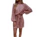 Women’s Clothing Evening Dress Gold Slim Fit Lace Waist Long Sleeve Sequined Backless Dress_ecoleips.com