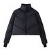 Women's Winter Stand Collar Zip-Up Puffer Jacket – Stylish & Versatile Quilted Coat For Casual & Outdoors_ecoleips.com