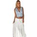Women's Clothing Fashion Casual V Neck Denim Vest For Women_ecoleips.com