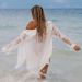 Crinkle Beach Cover-Up – Versatile Sun Shirt With Button Front & Long Sleeves (One Size, 10 Colors) Resort-To-Street_ecoleips.com