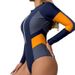 Women's Clothing new one piece swimsuit long sleeved women's surfing suit one piece swimsuit_ecoleips.com