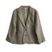 Women's 6-Piece French Linen Casual Professional Suit Set Available For Single Purchase_ecoleips.com