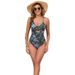 Sexy One-Piece Swimsuit – Backless Triangle Bikini Cutout Turn Heads At The Beach (Peacock Green, Bluish)_ecoleips.com