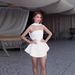 Summer Fashion Sexy Pure Style Women's Dress European American Ribbon Strapless Solid Color Clothing for Ladies_ecoleips.com