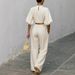 2026 European And American Cross-border Women's Clothing Independent Site Vacation Blended Short Top High-waisted Casual_ecoleips.com