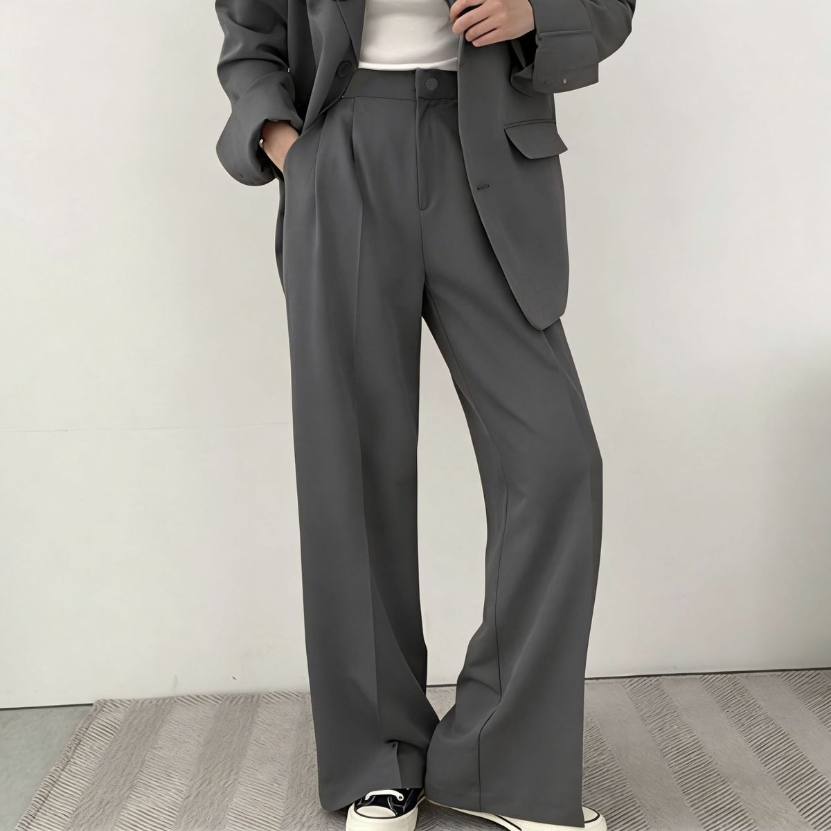 Women's Elegant Commuter Blue Suit Jacket Korean Style Niche Design Spring Outerwear_ecoleips.com